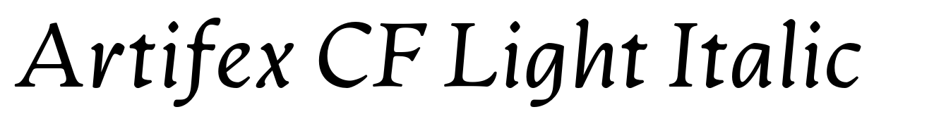 Artifex CF Light Italic